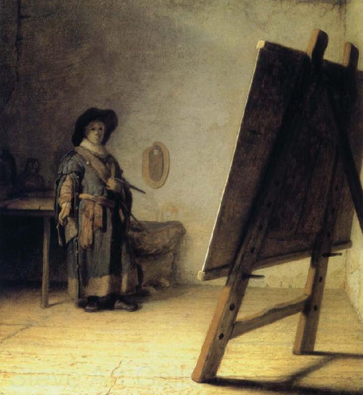 REMBRANDT Harmenszoon van Rijn A Young Painter in His Studio Norge oil painting art